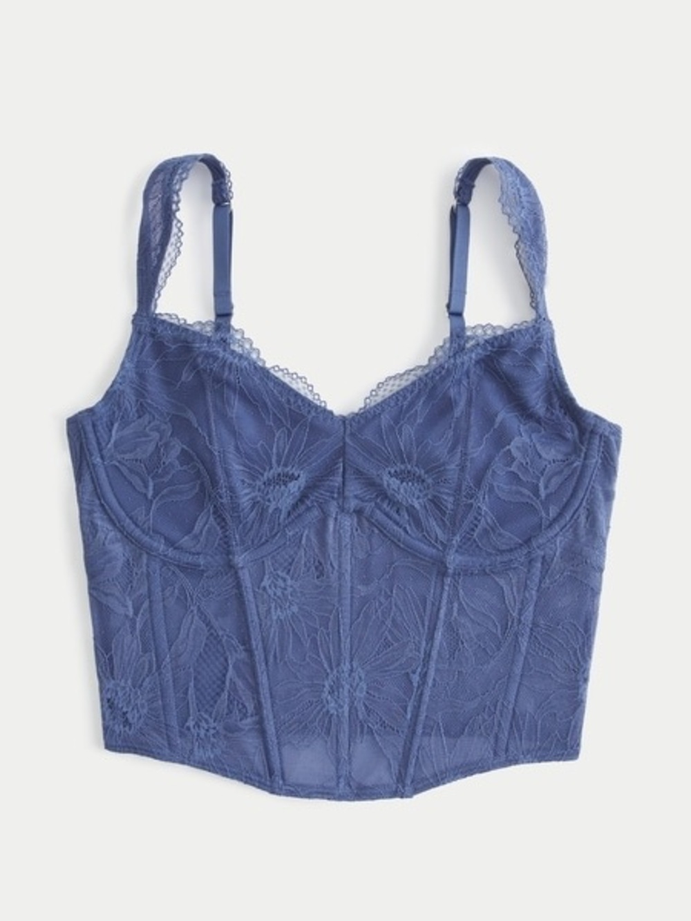 Gilly Hicks Gray Lace Bustier Crop Top Size XS